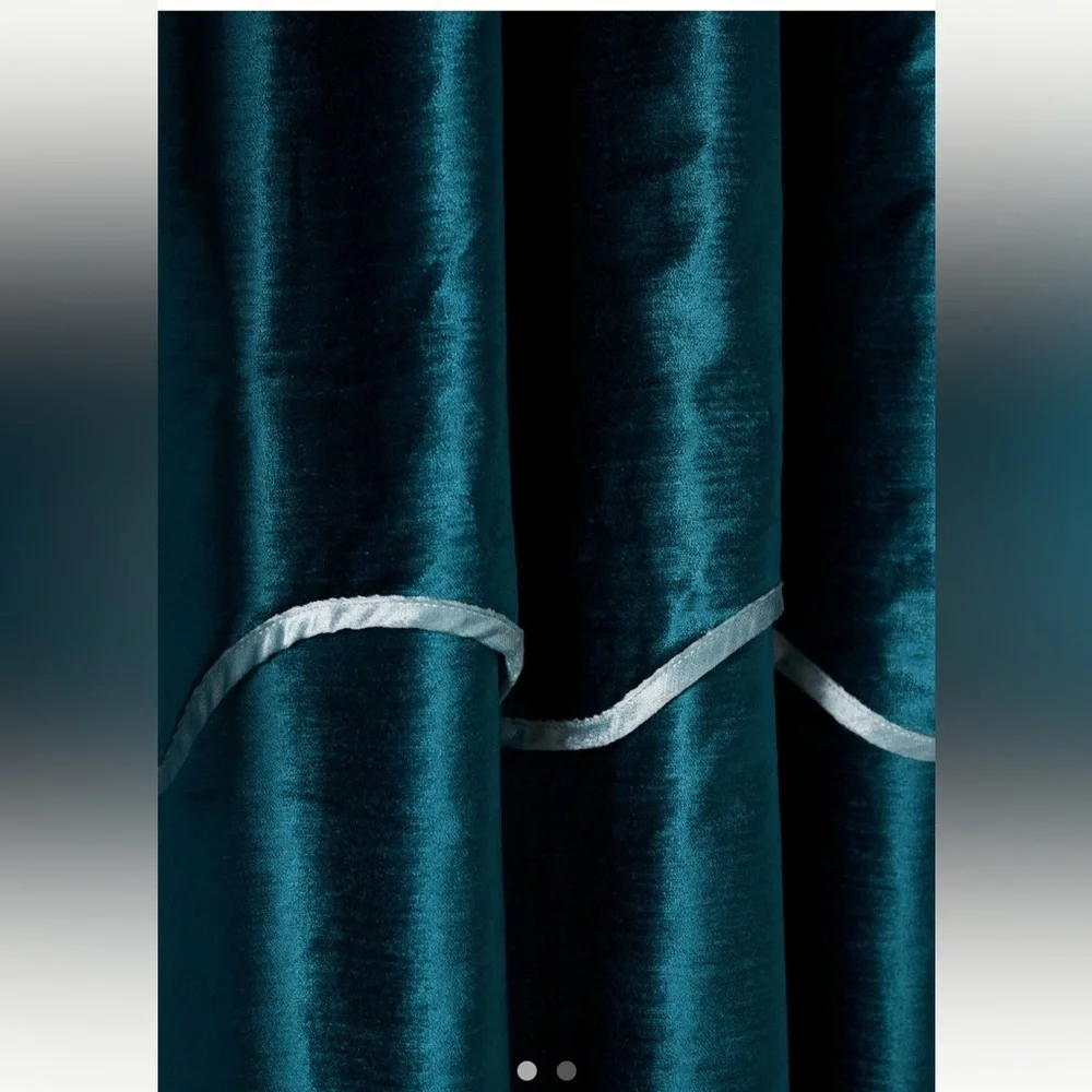 Adelina Velvet Valance 1/ Curtain  96” x50” / Color/ Teal